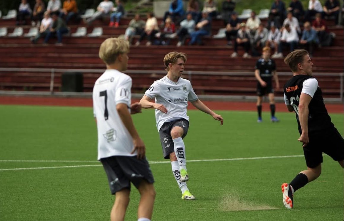 Player striking the ball during a match